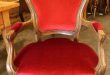 Antiker Sessel / Polstersessel, Voltaire Louis-Philippe mit roten .