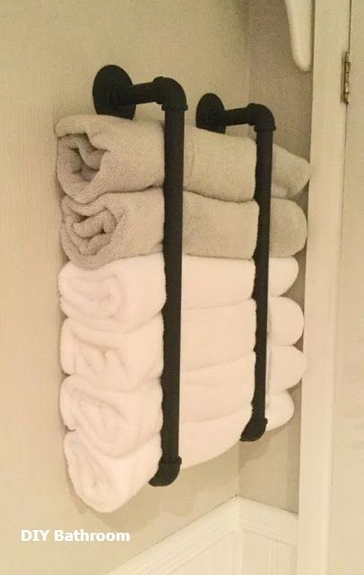 Great DIY Bathroom Towel Storage Ideas #bathroomdecoration .