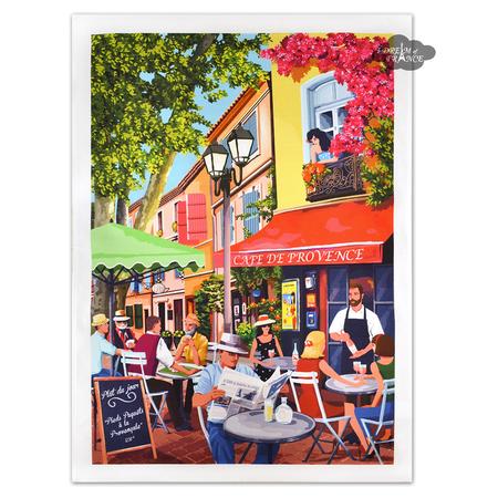 Provence Bistro French Cotton Kitchen Towel by L'Ensoleillade .