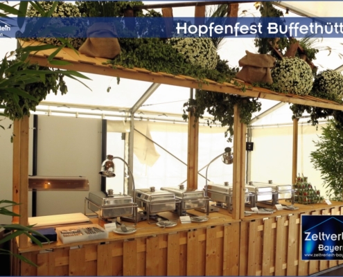 Buffetstand mieten dekorierbare Buffethütten Verleih Baye