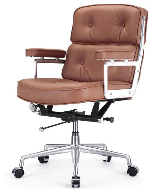Brown Leder Büro Stuhl | Moderne bürostühle, Lederstühle und .
