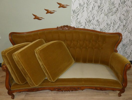 Mid-Century Chippendale Style 3-Seater Sofa, 1960s for sale at Pamo