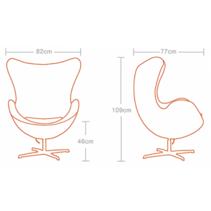 Arne Jacobsen Eierstuhl | Hellbraunes Leder - Arne Jacobsen .