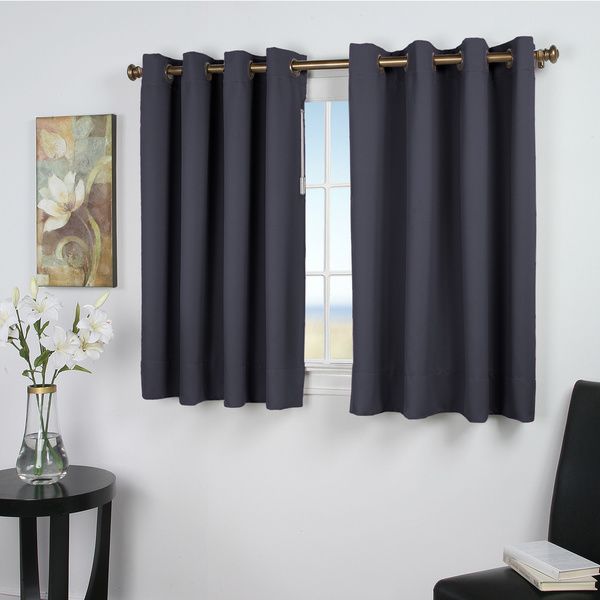 Ultimate Blackout 45-inch Short Length Grommet Curtain Panel .