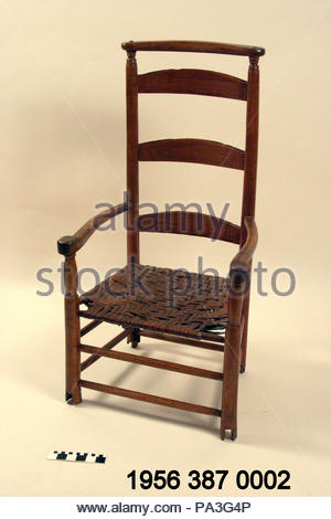 Ahorn und Hickory Stuhl mit hohen zurück, geschwungene Rückseite .