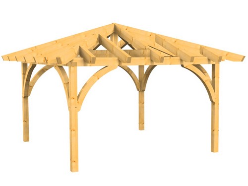 Holzpavillon - Viereckpavill