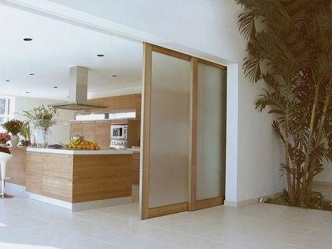 Schiebetüren innen holz matt glas oberschienen küche - #Glas #Holz .