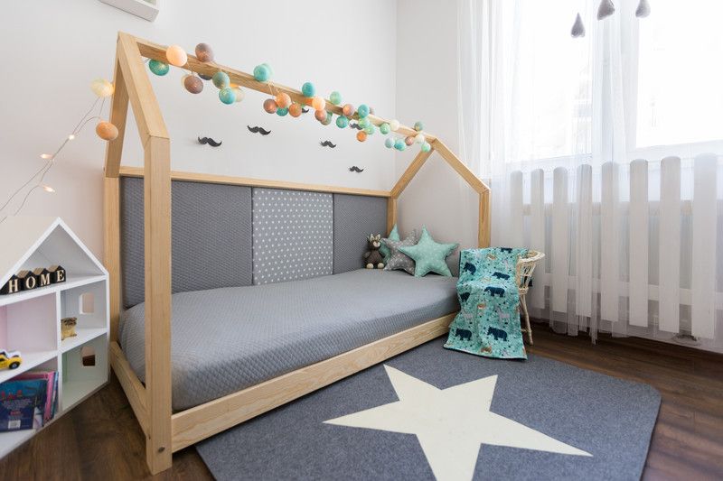 Kinderbett / Hausbett 80x180cm + 3 Paneele - große | Living room .