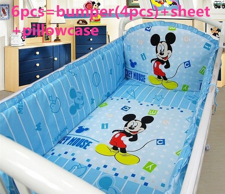 Beförderung! 6 STÜCKE Mickey Mouse Baby-Bett-Set Baby-Produkt .