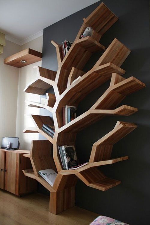 50+ Coole und kreative Bücherregale Haus Dekoration #woodworking .