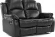 Amazon.com: Classic Loveseat Recliner in Bonded Leather - 2 Seater .