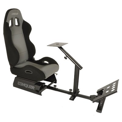 Conquer Racing Simulator Cockpit Driving Gaming Reclinable Seat .