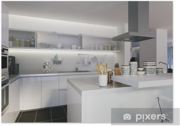 luxusküche in Penthouse - luxury kitchen Poster • Pixers® - We .