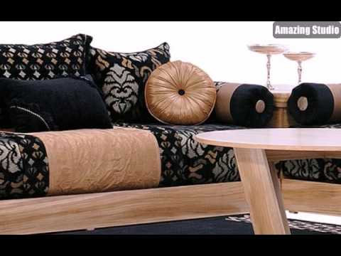 Marokkanische Möbel Sofa In Beige Und Schwarz - YouTu