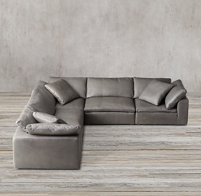 Cloud Modular Leather L-Sectional | Most comfortable couch .
