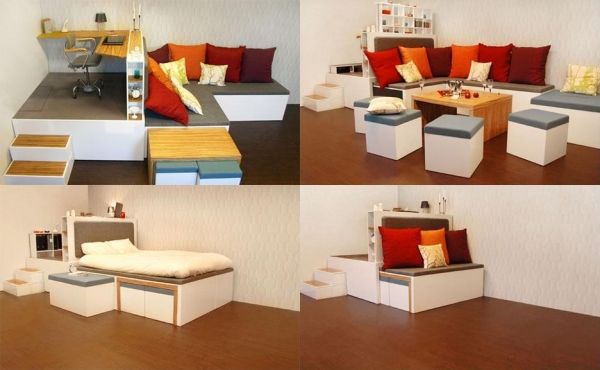 Platzsparende Möbel - 20 Ideen für kleine Räume #ideen #kleine .
