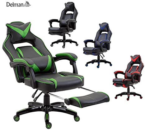 Delman XXL Racing Bürostuhl Schreibtischstuhl Gaming Chair .