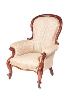 Viktorianischer Sessel aus Mahagoni, 1860er bei Pamono kauf