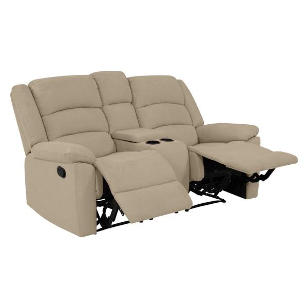 ProLounger 2-Seat Wall Hugger Recliner Loveseat with Power Storage .