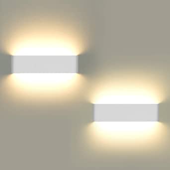 Wandleuchten Indoor, 2Pcs LED Wandleuchte 12W leuchtet auf und ab .