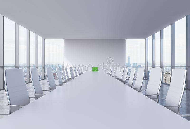 Panoramischer Konferenzsaal Im Modernen Büro In New York City .