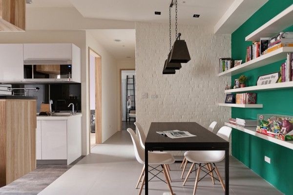 Stadt-Weiß und Schwarz-Modern Apartment Interior Design: Weiße .