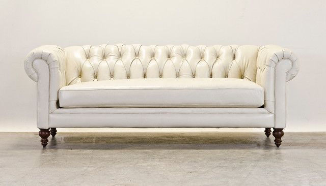 Erstaunlich, Weißes Leder Chesterfield Sofa | Chesterfield so