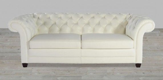 Innovative White Leder Getuftet Sofa | Leder wohnzimmer, Sofa .
