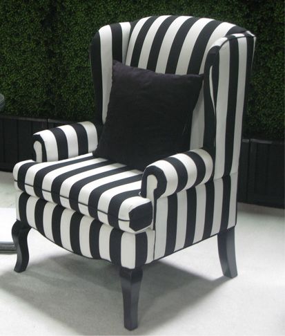 Black And White Wingback Chair | Black, white chair, Furniture .