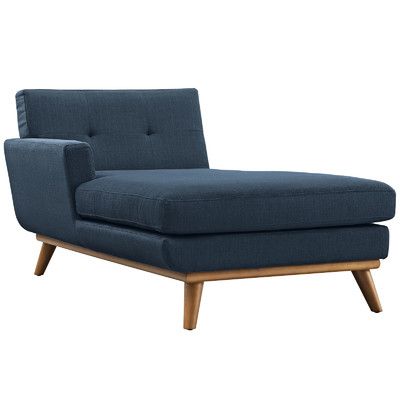 Corrigan Studio Saginaw Chaise Lounge Upholstery: Azure | Products .