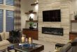 Wohnzimmer Design | Contemporary fireplace designs, Living room .