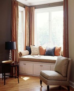 Contemporary Bay Window Ideas | Living | Vorhänge erkerfenster .